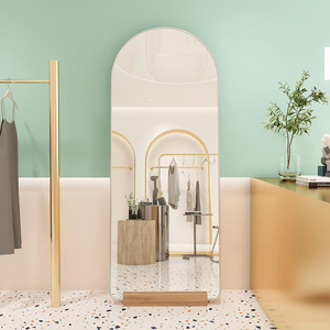 <span class=keywords><strong>Miroir</strong></span> <span class=keywords><strong>sur</strong></span> <span class=keywords><strong>pied</strong></span> arqué à cadre doré, directement de l'usine, <span class=keywords><strong>miroir</strong></span> de corps entier pour magasin de vêtements, cabine d'essayage, vente en gros - Product Image 4