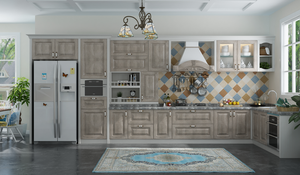 Mueble de Cocina Moderno de Madera Maciza de Roble Europeo Americano, Mueble de Restaurante, Isla de Cocina, Mesa, Armario de Exhibición con Tamaño Personalizado - Product Image 5