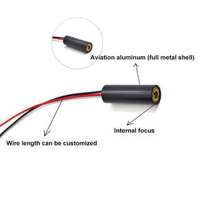 โมดูลไดโอดเลเซอร์670nm 5mW หัวเลเซอร์ปรับตำแหน่งแบบจุด10X30mm ได้ - Product Image 5