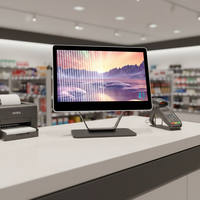 Terminal de point de vente tout-en-un CNhopestar RS607 15,6 pouces Noir Win7/10 OS N2840 CPU 2 Go + 32 Go Écran tactile capacitif 1366x768 3 ans