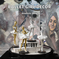 Globe à eau en résine 3D réaliste, motif Fille dans le ballet, technique de peinture, décoration artistique pour la maison, marque SUNSHINE, style tendance, pour le commerce