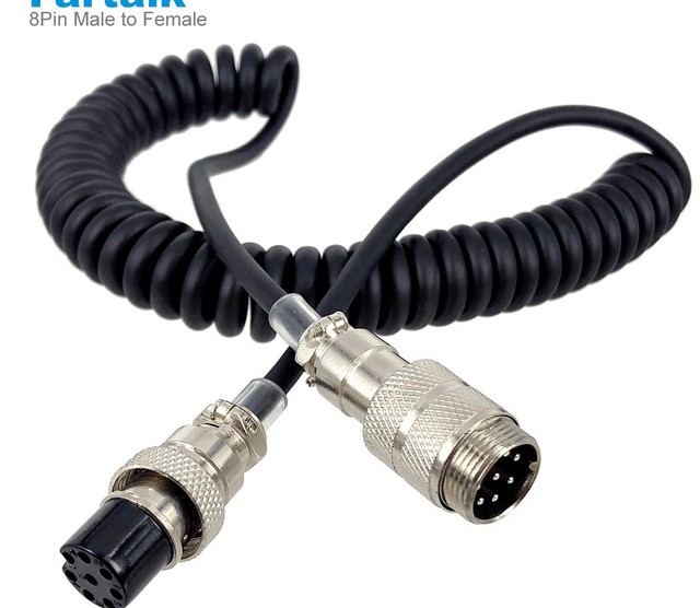 8 Pin Mic Microphone Extension Cable for Yaesu ICOM KENWOOD CB HAM Radio