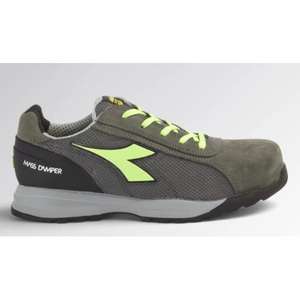 DIADORA UTILITY - 701.177668-C9546/42 Calzado de seguridad de corte bajo carbón/Verde fluo en ante de piel de becerro y malla S1P HRO SRC - Product Image 1