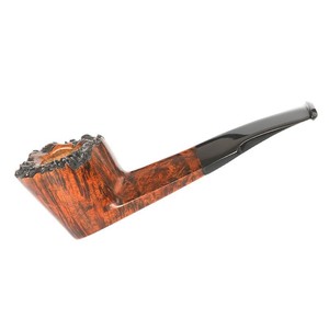 Muxiang Wooden Tobacco Pipe Briar Wood Straight Shape With Burl 3mm Filter Men's Smoking Accessory - Product Image 4