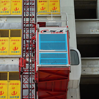 Monte-charge de chantier à double cage SC200/200, élévateur à crémaillère pour matériaux de construction