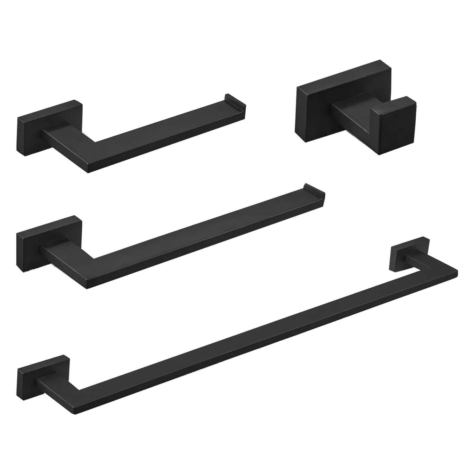 Wall Mounted Stainless Steel Matte Black Bathroom Towel Holder Hardware Sets Towel Bar Bathroom Towel Rack Accessories Set