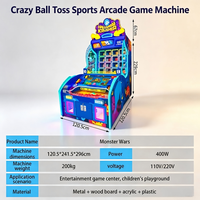 Machine de jeu d'arcade d'intérieur à monnayeur pour Halloween, avec jeux de lancer de balles, de bowling et de cricket, pour centre commercial