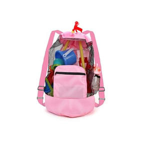 Bolsa de Playa de Malla de Gran Capacidad, Estilo Nuevo, Mochilas con Cordón para Niños, Bolsas de Red para Juguetes de Exterior y Natación para Niños - Product Image 1