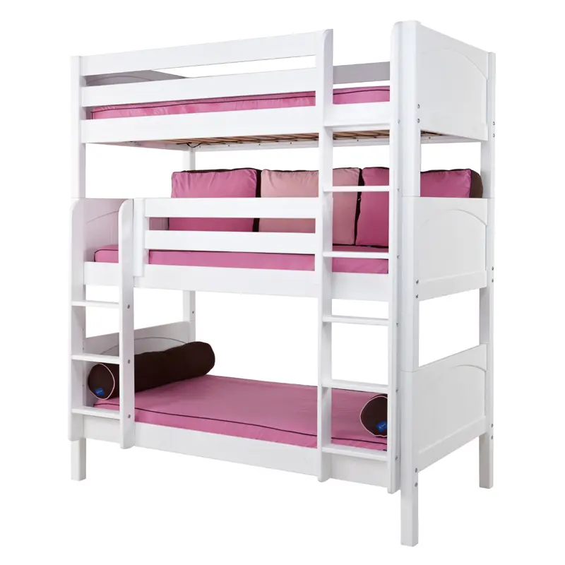 wholesale soiid wood furniture 3 tier bunk bed