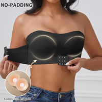 Sujetador Bandeau sin Costuras OEM de Copa Grande, Transpirable, sin Varillas, con Cierre Frontal, Talla Grande, sin Tirantes, para Mujeres con Busto Grande