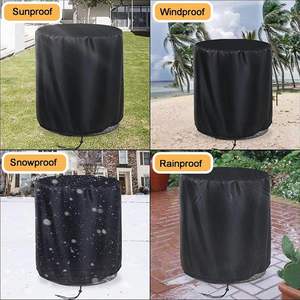 Funda para mesa redonda de exterior, tela Oxford 420D, impermeable, para muebles de patio junto a la piscina, diseño contemporáneo, base con pedestal - Product Image 5