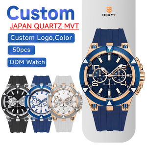 Montre pour homme, montre à quartz de haute qualité avec chronographe, aiguilles lumineuses, date, étanche 10 ATM, montre-bracelet tendance pour homme, marque personnalisée - Product Image 1