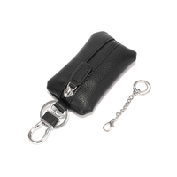 Porte-clés de voiture en cuir véritable de grande capacité, style rond, nouveau modèle, avec logo personnalisé, durable et multi-usages