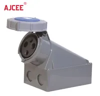 Ajcee ip67 3pin 63amp産業用防水電気壁ソケット産業用プラグおよびce付きソケット
