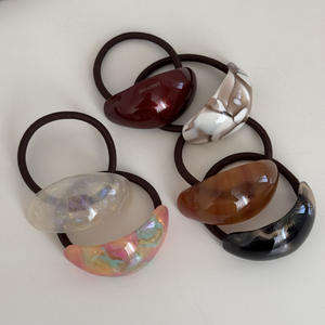 Élastique à cheveux en acétate coréen, motif léopard incurvé, bandeau élastique, accessoire pour cheveux - Product Image 2