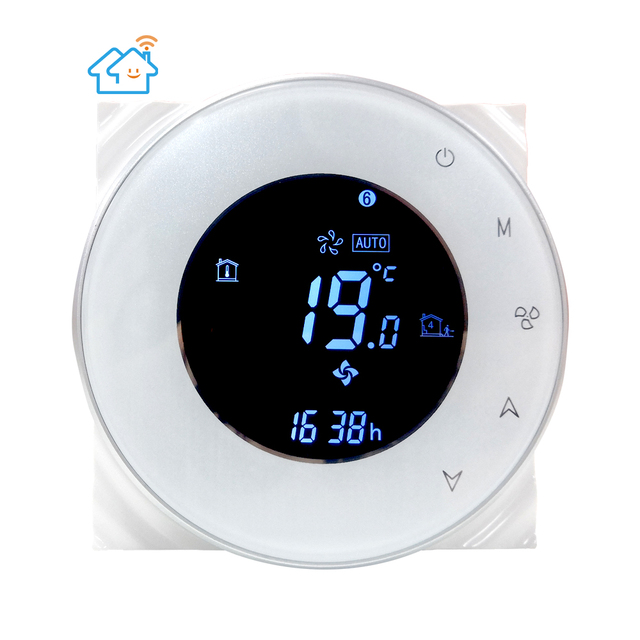 Weekly Programmable Wireless Fan Coil Smart Home Tuya Wifi  Room Digital Thermostat