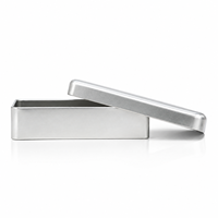 Boîte de rangement pour biscuits en fer blanc argenté mat, conteneur cadeau en métal pour l'emballage d'articles ménagers quotidiens