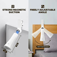 Lampe de bureau LED rechargeable Lampe de table magnétique à intensité variable Lampe de poche à pince pour étude Lampe de lecture De Chevet