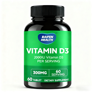 OEM/ODM Volwassen Vitamine D3 Tabletten 2000lU Per Portie (2 Tabletten) Immuunondersteuning & Energieverhogend 60 Stuks Kinderen - Product Image 1