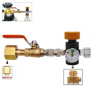 Adaptador para Estación de Llenado Sodastream, Recarga de Cilindro de CO2 con Válvula de Bola W21.8-14 CGA320 Tr21-4, Tanque OEM Personalizable - Product Image 6