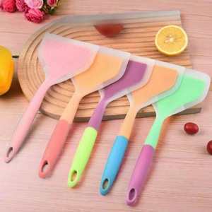 Silicone Cooking Spatula Two Color High Temperature Resistant For Frying <b>Eggs</b> Pizza Food Grade Kitchen Tool Non Stick Pan - Product Image 1
