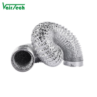 4 6 8 10 pouces simple double conduit en aluminium résistant au feu tuyau flexible