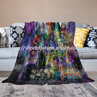 Ventes en gros de couvertures d'Halloween personnalisées imprimées en polyester 100% pour la maison, le bureau, la sieste et les voyages - Anti-bactériennes et imprimées recto-verso