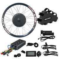 Kit de conversion de vélo électrique US Stock 5000W 72V Kit complet Moteur moyeu brushless super puissant 3000W Batterie lithium 20Ah Écran LCD couleur