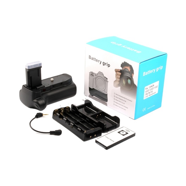 Mcoplus BG-1100D Vertical Battery Grip Holder Pack for Canon EOS 1100D 1200D 1300D / Rebel T3 T5 T6 Camera Works with LP-E10
