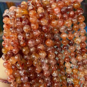 Perles rondes en quartz rouge naturel de qualité 3A, perles de cristal naturelles pour la guérison, 4-12 mm, pour la création de bijoux DIY. Couleur: # 03 - Product Image 5
