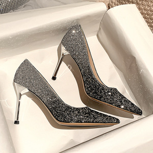 Zapatos de Novia para Boda 2025, Invierno, Plateados, con Cristales, Tacón Alto y Fino, Aptos para Damas de Honor - Product Image 4