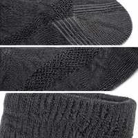 Chaussettes de randonnée épaisses en gros avec logo personnalisé OEM, chaussettes de trekking d'extérieur rembourrées, soutien de la voûte plantaire renforcé, pour hommes et femmes, en vrac