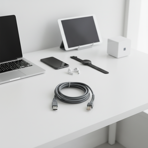 Câble de données USB vers RJ45 personnalisé DAJIANG OEM de 0,8 m avec gaine en PVC pour scanner de codes-barres, transfert de données enroulé pour téléphone portable - Product Image 3