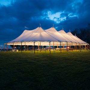 Tentes de réception de luxe en PVC avec structure en aluminium noir, grandes tentes de fête en plein air, chapiteaux pour événements, capacité 100 personnes - Product Image 6