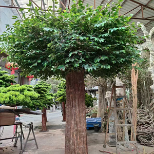 Banyan artificiel décoratif avec des colonnes enveloppées - Product Image 6
