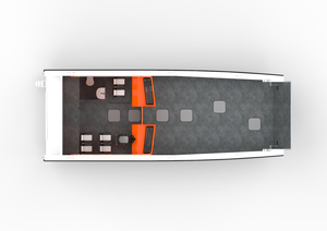 Barge de travail en aluminium de 8 tonnes, 11 m, en mer ouverte, bateau de transport, embarcation de débarquement avec cabine - Product Image 2