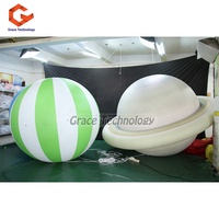 Ballon gonflable géant LED Saturne, ballon suspendu planètes du système solaire pour décoration