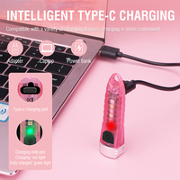 Boruit V1 12 Modes Porte-clés Torche D'urgence Lampe De Poche Led Multifonctionnel IPX6 Type-c Rechargeable Mini Lampe De Poche UV Lanterne