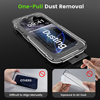 Protection d'écran en verre trempé HD 9H pour 16/15/14/13/12/17 Pro Max, kit d'installation facile sans bulles, lot de 2