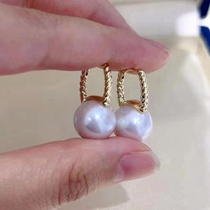 อุปกรณ์ทำเครื่องประดับเงินแท้ S925 สำหรับต่างหูประดับมุกทรงกลมขนาด 9-12 มม. รุ่น 21825 พร้อมถาดเปล่าสำหรับต่างหู - Product Image 1