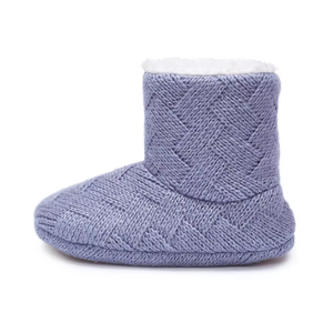 Chaussons d'intérieur chauds et épais en tricot solide, chaussures de sol antidérapantes, bottes - Product Image 2