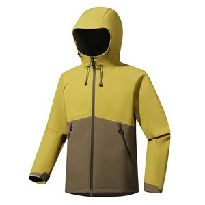 New Spring Autumn Hooded Bomber Softshell Jacket For Outdoor Sports Windproof Waterproof Unisex Trendy Versatile Clothing