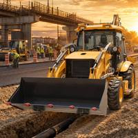 Huaqi Baggerlader Frontbagger Hydraulischer Schwerlast-Erdbewegungsbagger Baumaschine B2B Großhandelslieferung