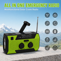 Radio de Supervivencia Portátil para Exteriores, con Manivela Solar, Resistente al Agua, Batería de 5000mAh, Linterna LED, Alarma SOS