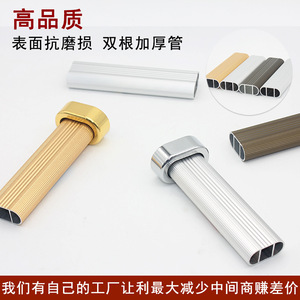 Aluminum Alloy <b>Wardrobe</b> Clothes Drying Rod Rectangle Wall Mounted 600 Catties Load Capacity Clothing Organizer - Product Image 4