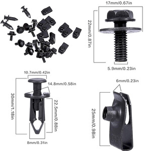 Universal Plastic <b>Clips</b> For Engine Inner Cover Splash Guard Plate Bolts Bumper Car Repair 45PCS Black - Product Image 5