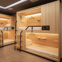 Minjun Meubles Espace Capsule Lit Superposé Entreprise Employé Université Dortoir Double Couche En Bois Massif Paquet Complet Lit Haut Bas