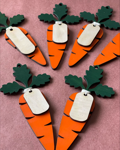 Etichetta del nome del cestino di pasqua della carota di legno - Product Image 2