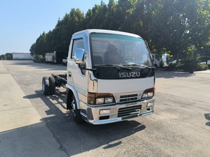 איסוזו NKR 4T דיזל משאית קלה עם משטח שטוח - רכב משומש זול 4x2 ידני עם מושב יחיד ומצלמה - Product Image 6