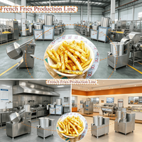 Ligne de production complète automatique et continue de frites, machine à frites à immersion en eau et huile